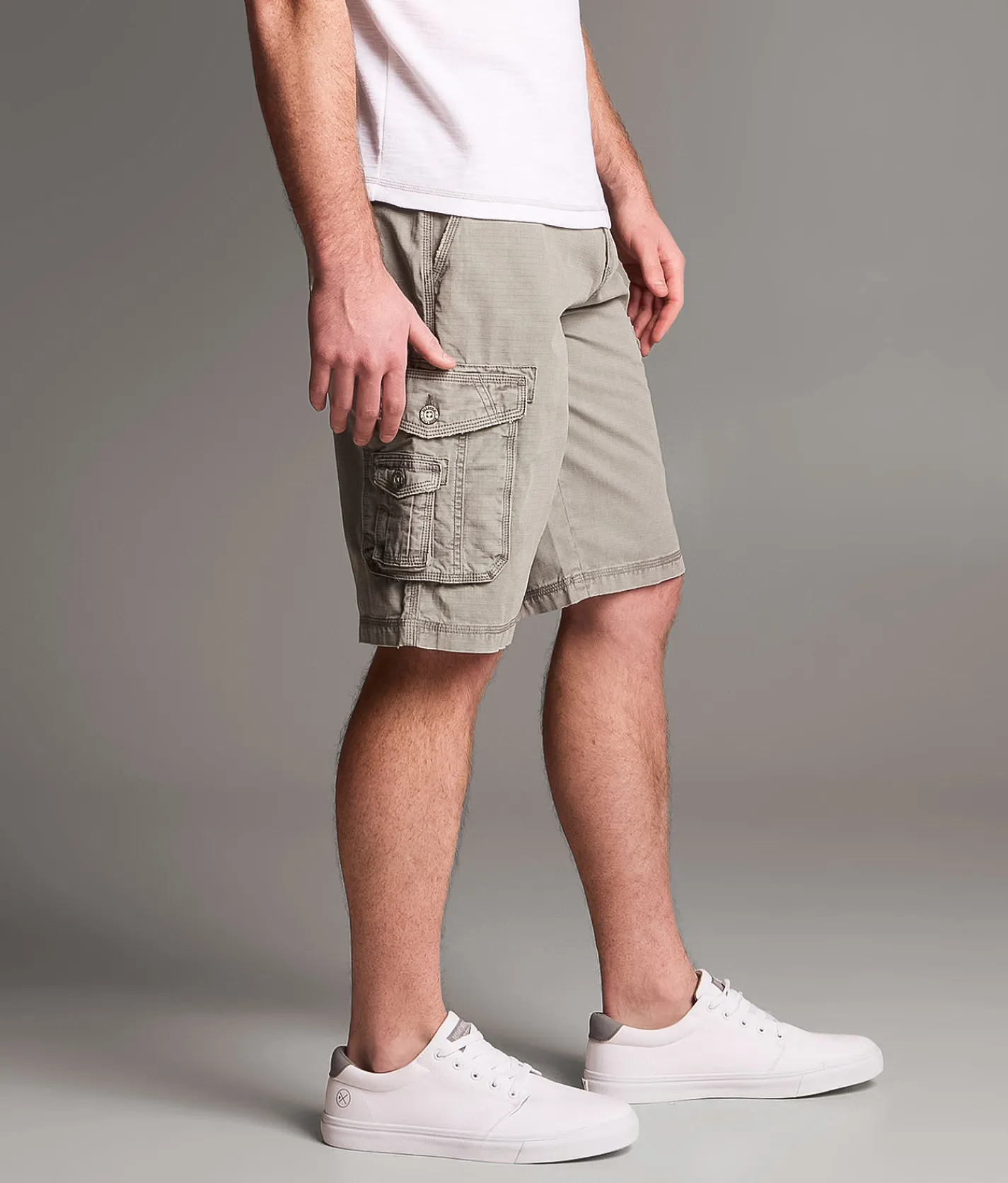 BKE Ripstop Athletic Cargo Short Grey Best