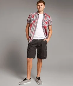 BKE Ripstop Athletic Cargo Stretch Short Clever Crows Discount