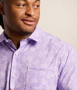 Tops | Departwest Ripstop Athletic Performance Stretch Shirt Purple White
