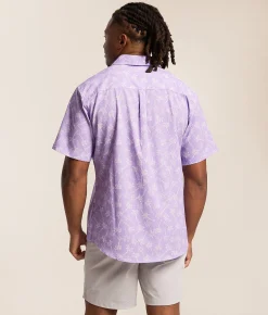Tops | Departwest Ripstop Athletic Performance Stretch Shirt Purple White