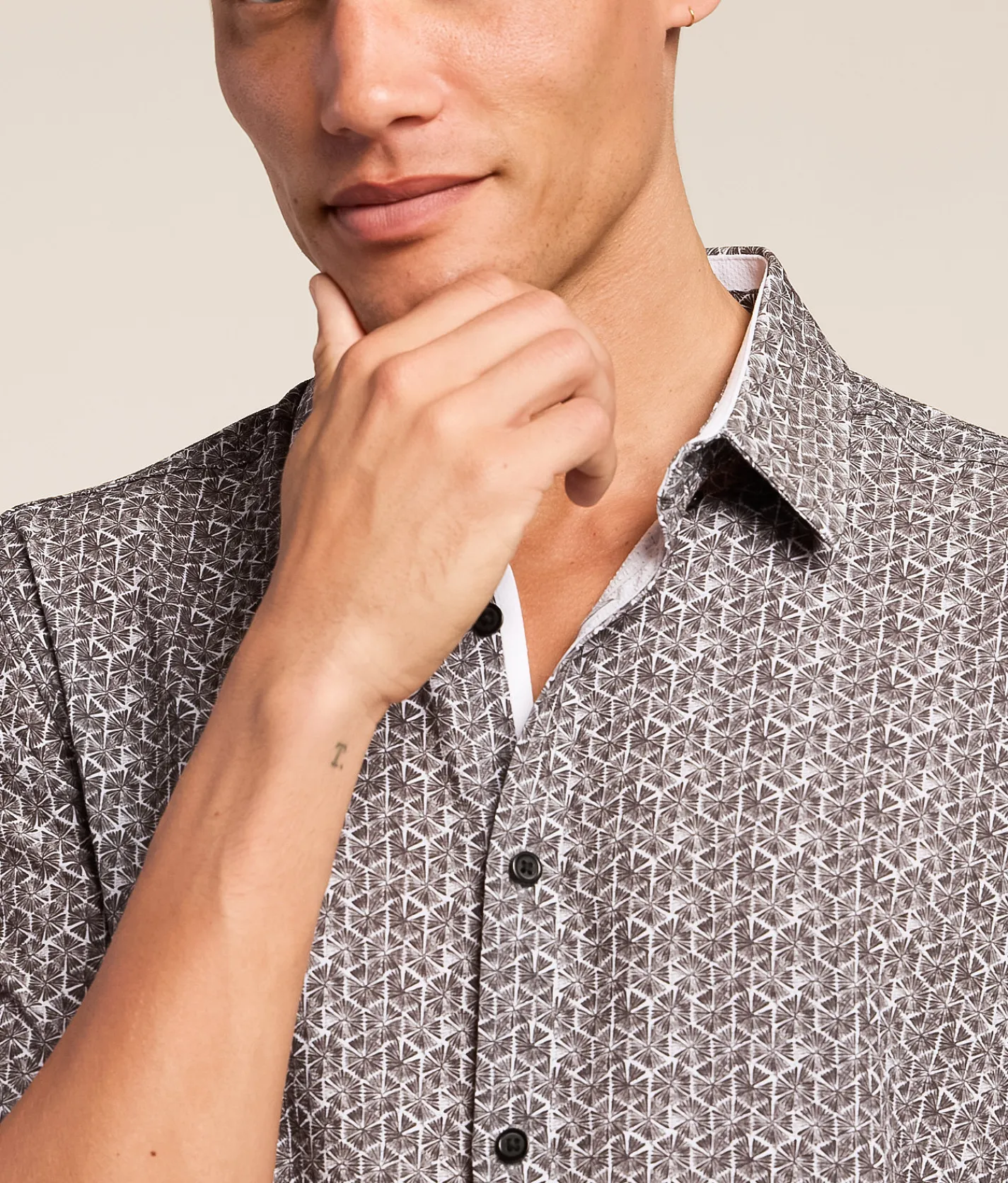 Tops | J.B. Holt Ripstop Athletic Performance Stretch Shirt White Black