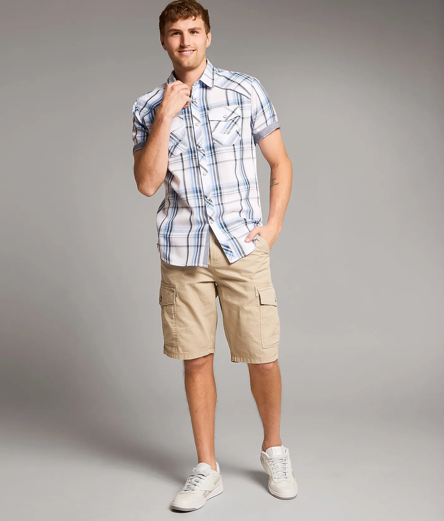 BKE Ripstop Standard Cargo Short Seneca Rock Clearance