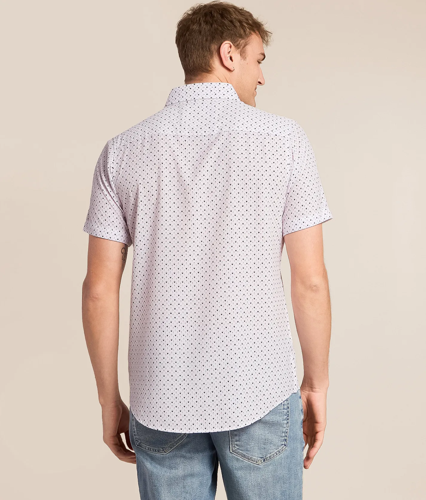 J.B. Holt Ripstop Standard Performance Stretch Shirt White Pink Discount