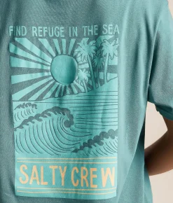 Tops | Salty Crew Rise & Smile T-Shirt Teal