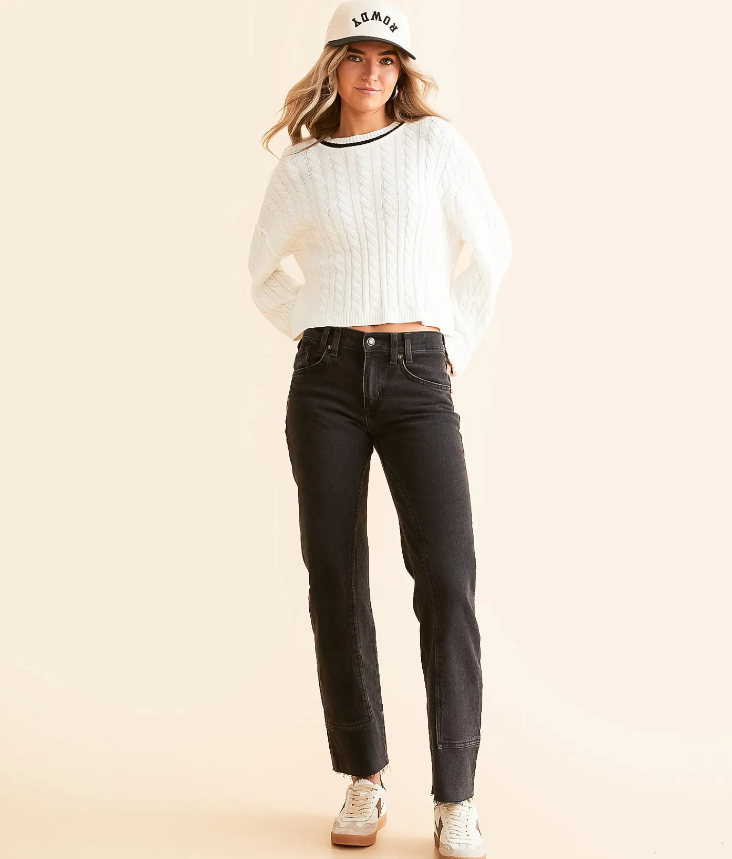 Free People Risk Taker High Rise Straight Stretch Jean Main Squeeze New