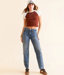 Jeans|Bottoms | Free People Risk Taker Straight Stretch Jean Mantra