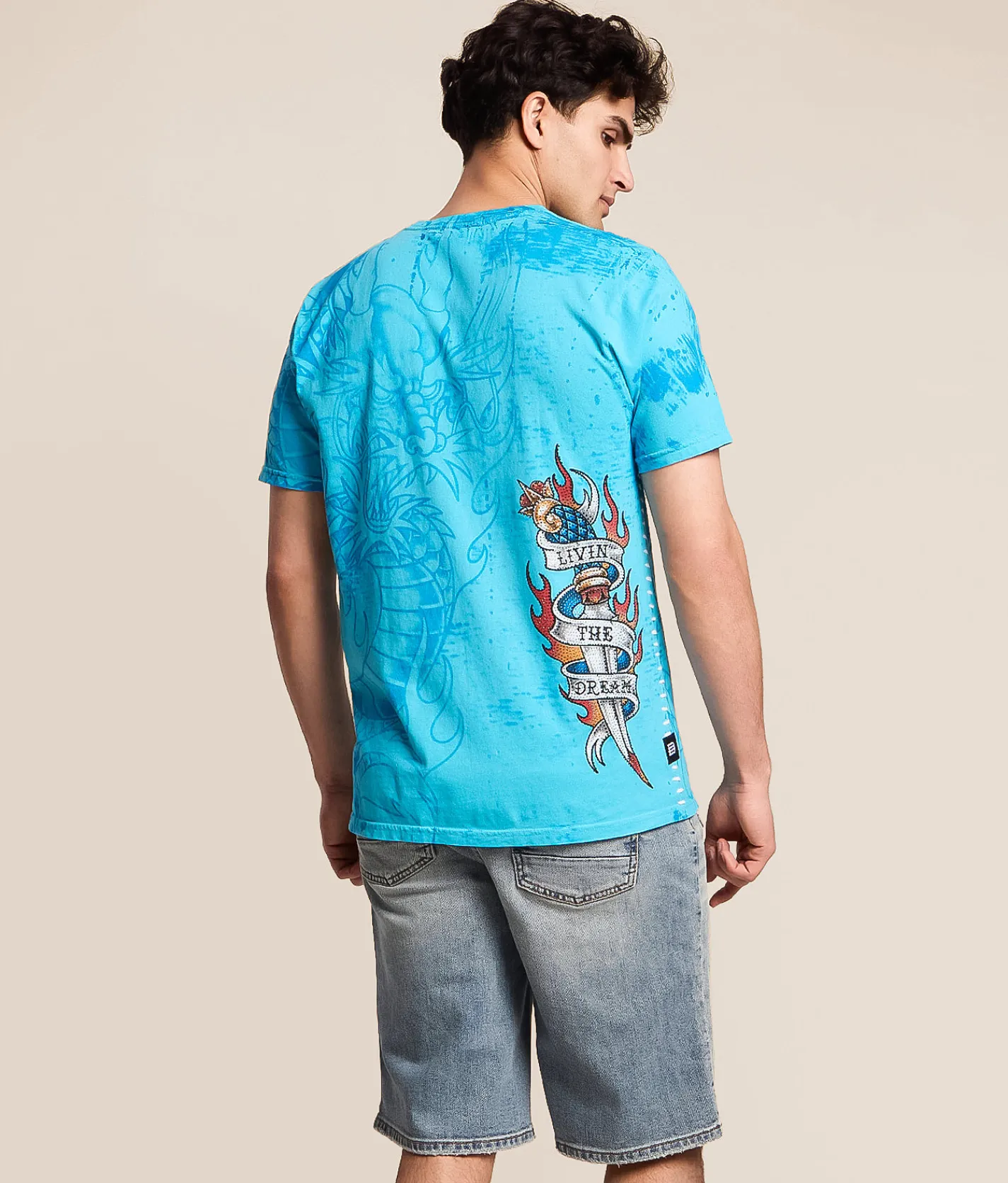 Tops|Graphic T-Shirts | Affliction Rival High T-Shirt Bachelor Button