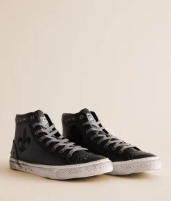 Rock Revival Roadie Leather Sneaker Black Hot