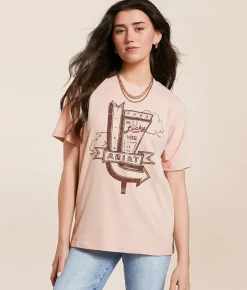 Tops | Ariat Roadside Oversized T-Shirt Muted Clay