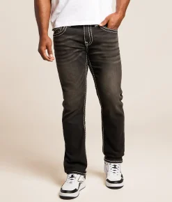 True Religion Rocco Relaxed Skinny Stretch Jean Smog Overdye Black New