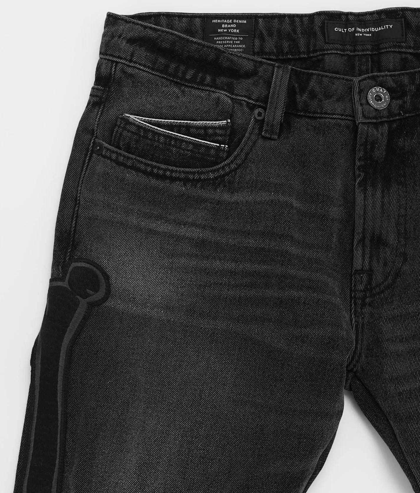 Cult of Individuality Rocker Slim Straight Jean Bones Sale