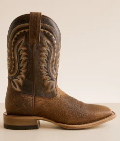 Shoes | Ariat Rock Ridge Leather Cowboy Boot Brown Bison Nutshell Tan