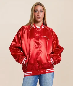 Tops|Coats & Jackets | Z Supply Rodeo Days Satin Retro Jacket Racing Red