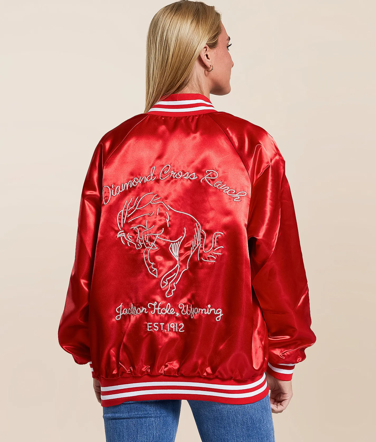 Tops|Coats & Jackets | Z Supply Rodeo Days Satin Retro Jacket Racing Red