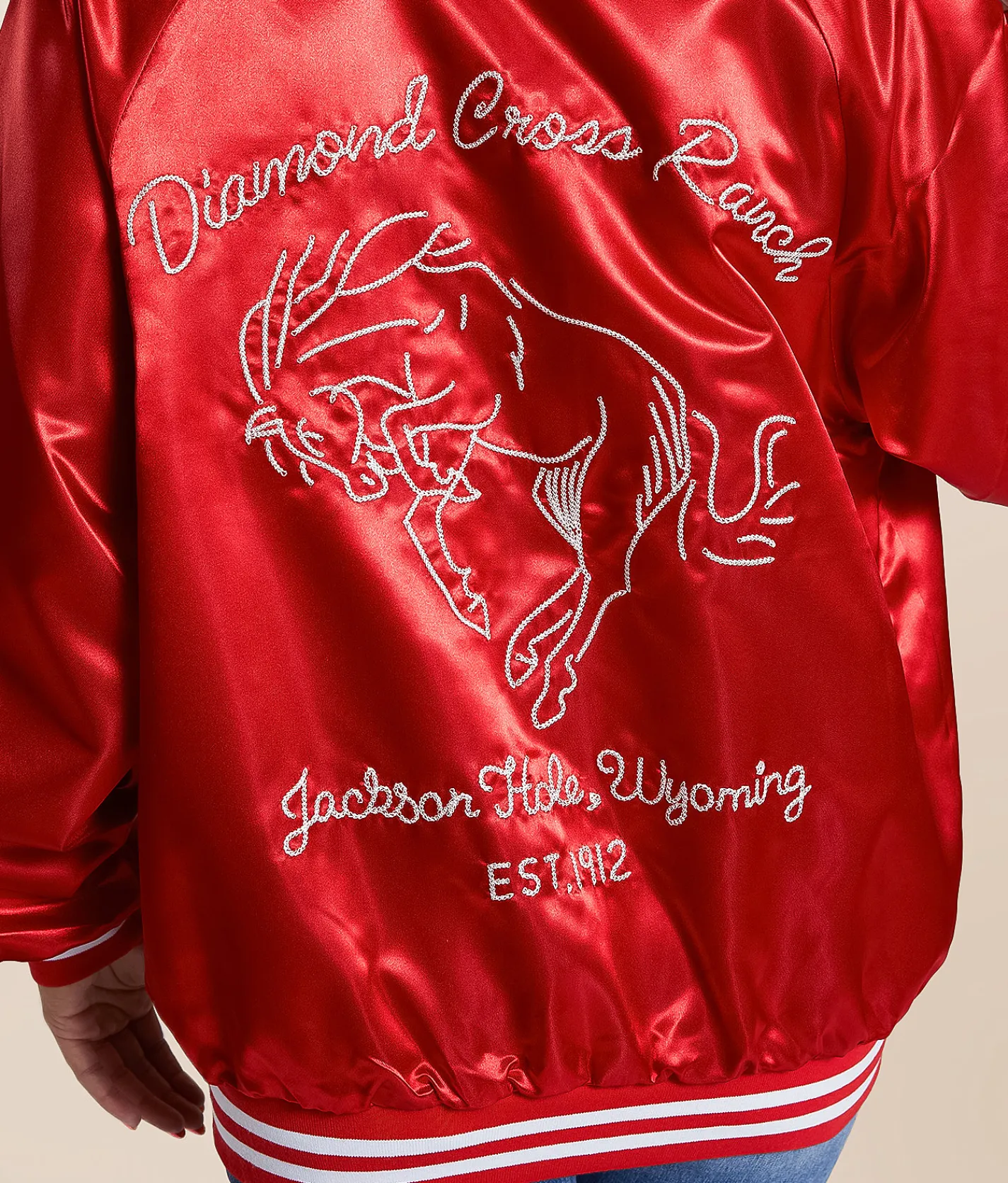 Tops|Coats & Jackets | Z Supply Rodeo Days Satin Retro Jacket Racing Red