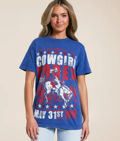 American Highway Rodeo Gal T-Shirt Twilight Lava Wash Hot