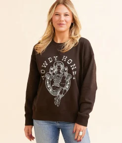 Tops | Ariat Rodeo Honey Oversized Pullover Mole