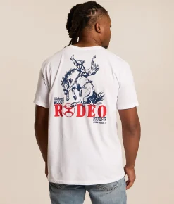 Hooey Rodeo Round Up T-Shirt White New