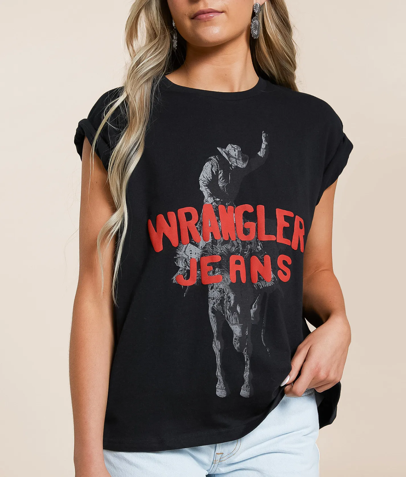 Tops | Wrangler® Rodeo T-Shirt Black