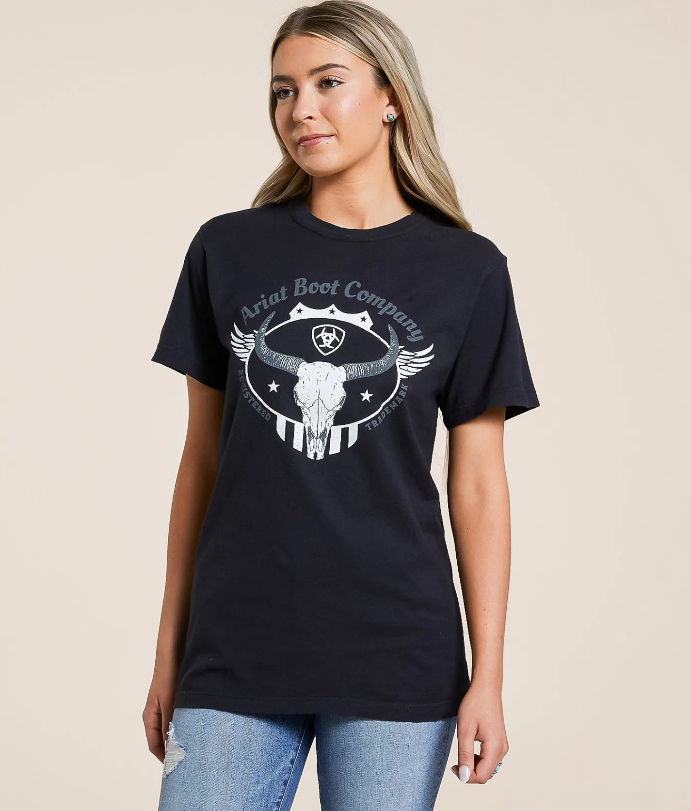 Ariat Rolling Thunder T-Shirt Vintage Black Discount