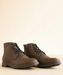 BKE Roman Boot Dk Brown Black Online