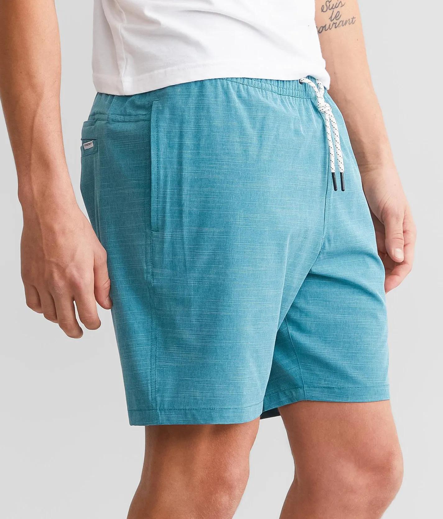 Bottoms|Shorts | Departwest Rome Stretch Short Teal