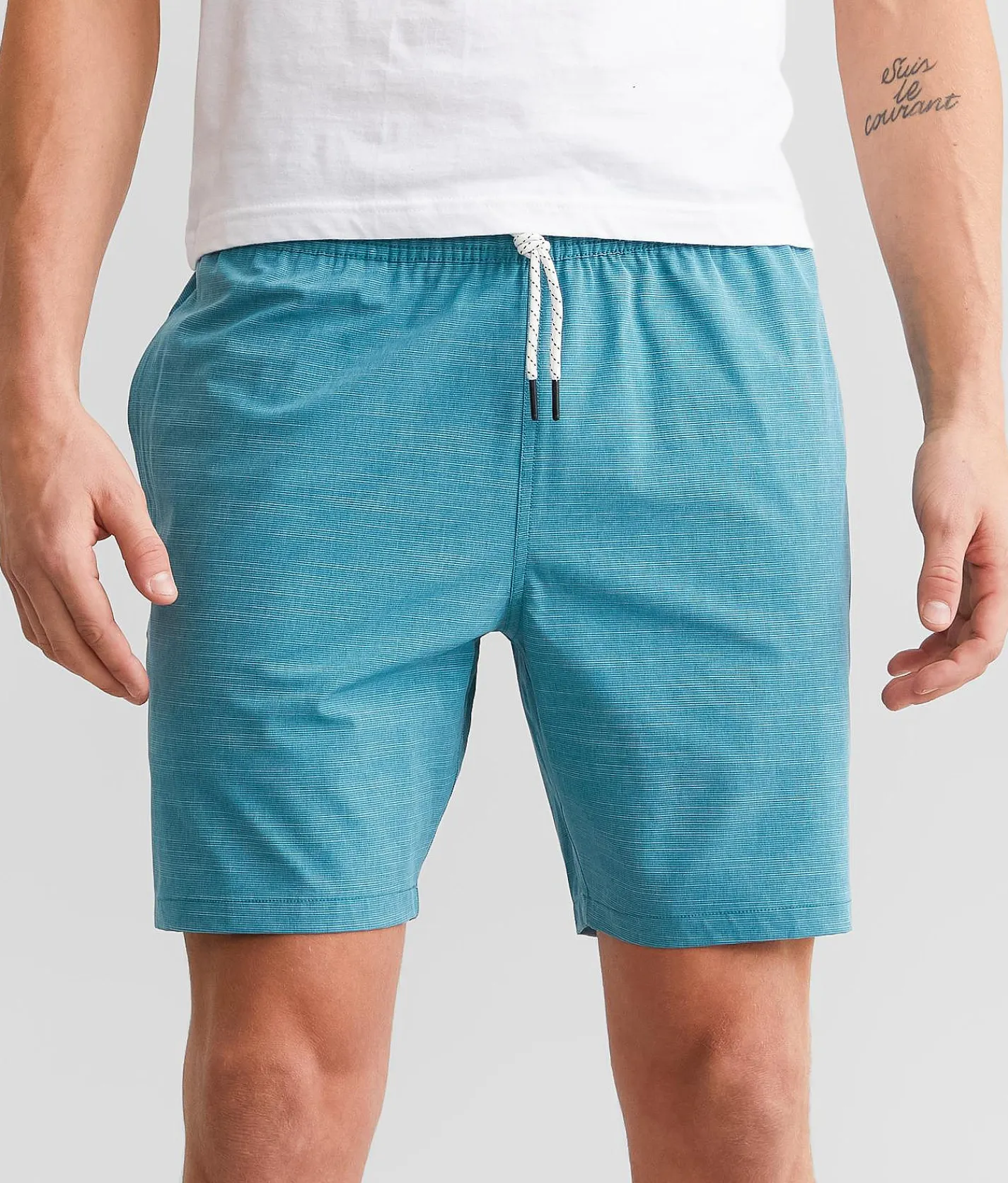 Bottoms|Shorts | Departwest Rome Stretch Short Teal