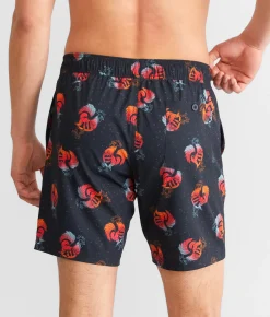 Departwest Rooster Stretch Swim Trunks Black Clearance