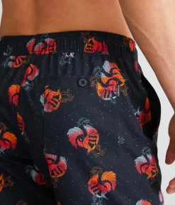 Departwest Rooster Stretch Swim Trunks Black Clearance