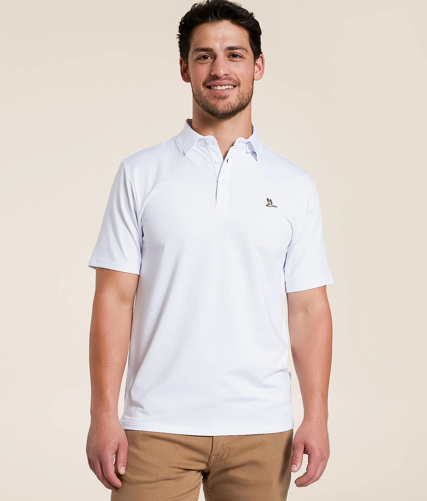 Tops|Activewear | Roost Waterfowl Roost Performance Polo White