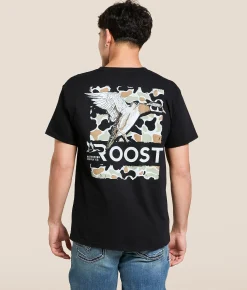 Roost Waterfowl Roost Wood Duck T-Shirt Black