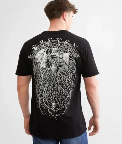 Graphic T-Shirts | Sullen Rooted T-Shirt Jet Black
