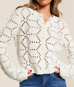 Z Supply Rosalyn Pointelle Sweater Crystal Sale