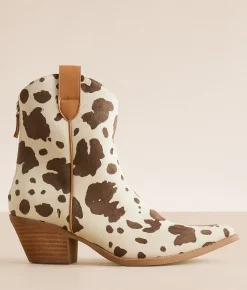 Shoes | Mi.iM Rose Print Western Ankle Boot Cow
