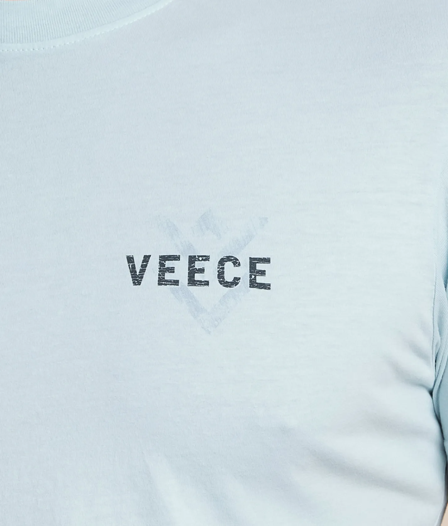 Tops|Graphic T-Shirts | Veece Rough Stamp T-Shirt Pale Blue