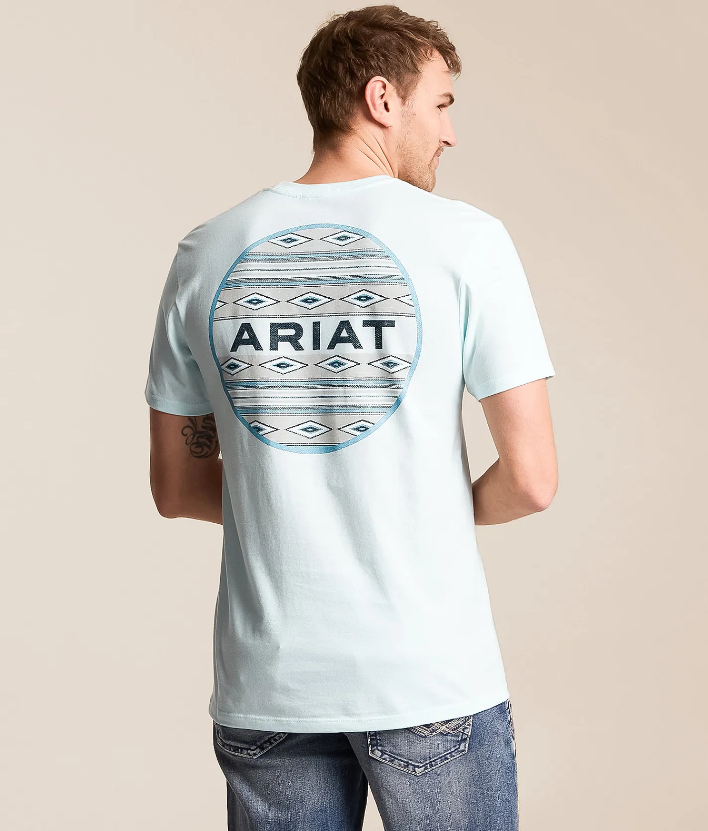 Ariat Roundhouse Southwest T-Shirt Quiet Tide Sale