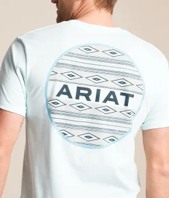 Ariat Roundhouse Southwest T-Shirt Quiet Tide Sale