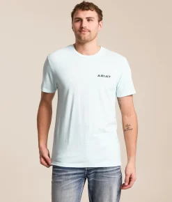 Tops | Ariat Roundhouse Southwest T-Shirt Quiet Tide