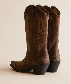Ariat Round Up Collins Leather Western Boot Rafter Tan Sale