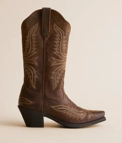 Ariat Round Up Collins Leather Western Boot Rafter Tan Sale