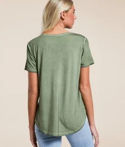 Tops | White Crow Ruby Twisted Front Top Avocado