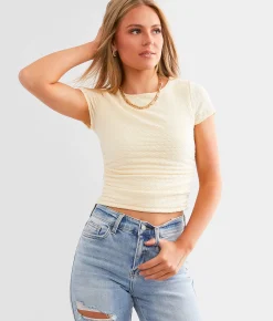 FITZ + EDDI Ruched Crop Top After Glow Clearance