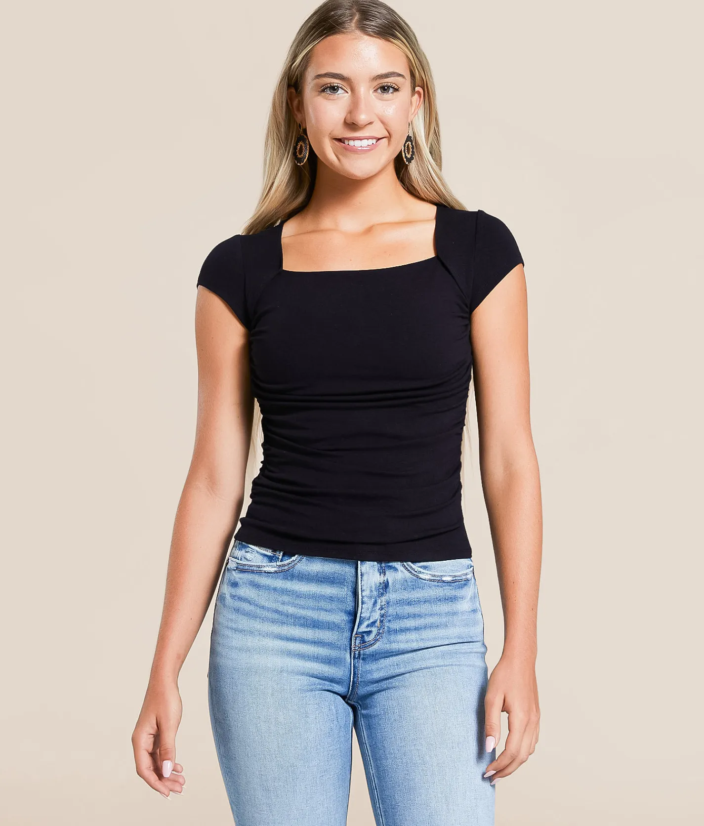 Tops | The Workshop Ruched Top Ivory
