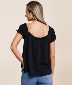 Hyfve Ruffle Top Black