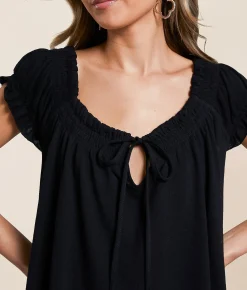 Hyfve Ruffle Top Black