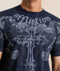 Graphic T-Shirts | Affliction Rumination T-Shirt Black Lava Wash