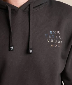 Tops | Howitzer Rusted Freedom Hooded Sweatshirt Vintage Black