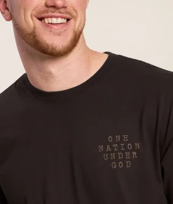 Tops|Graphic T-Shirts | Howitzer Rusted Freedom T-Shirt Vintage Black Lava Wash