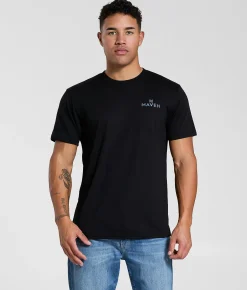 Maven Co-op Rustic Badge T-Shirt Black Outlet