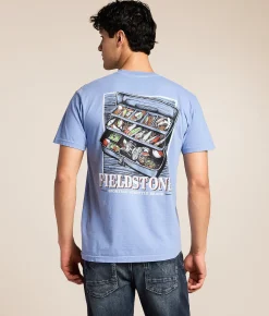 Fieldstone Rustic Tackle Box T-Shirt Washed Denim Sale